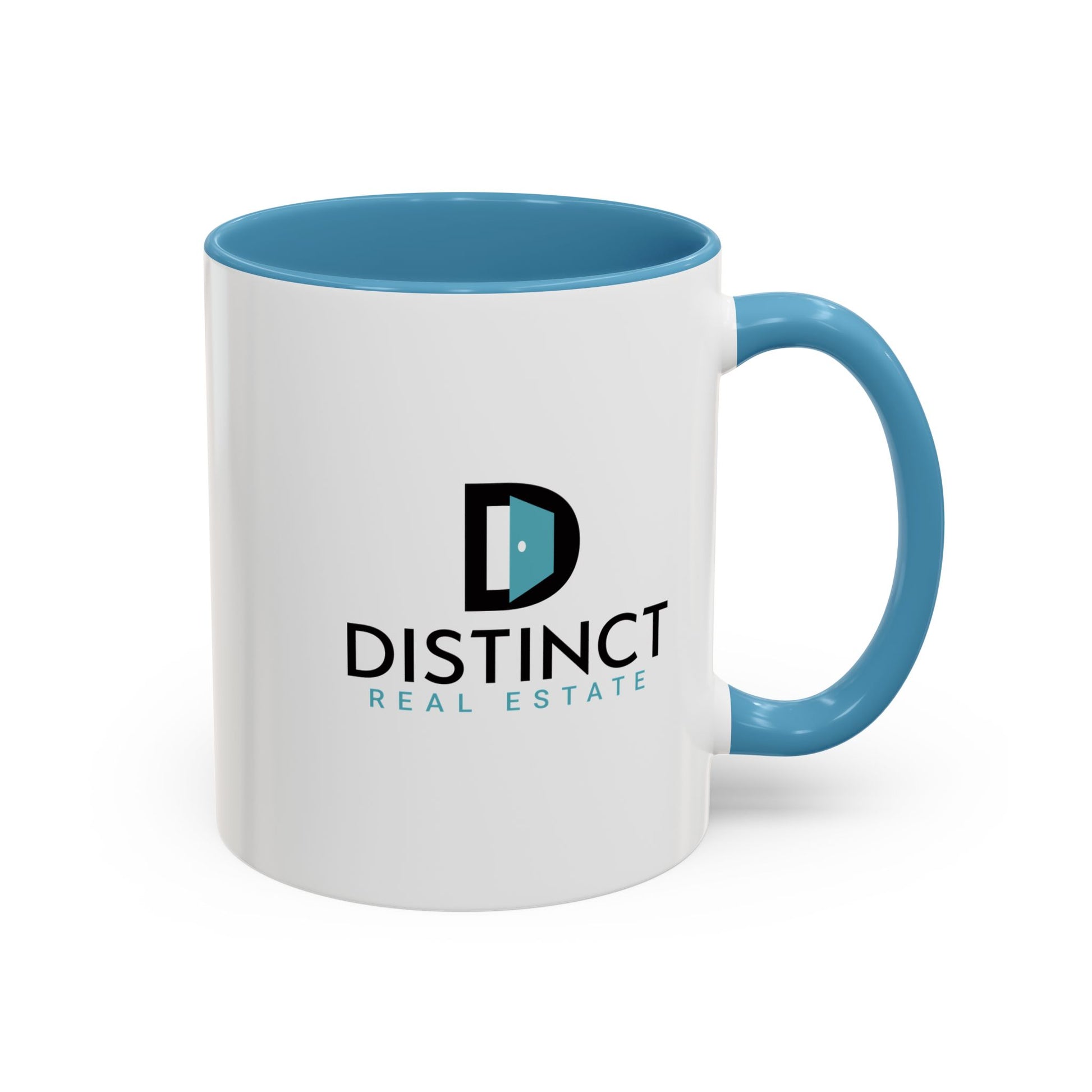 Distinct Accent Coffee Mug with Stacked Logo (11oz, 15oz)