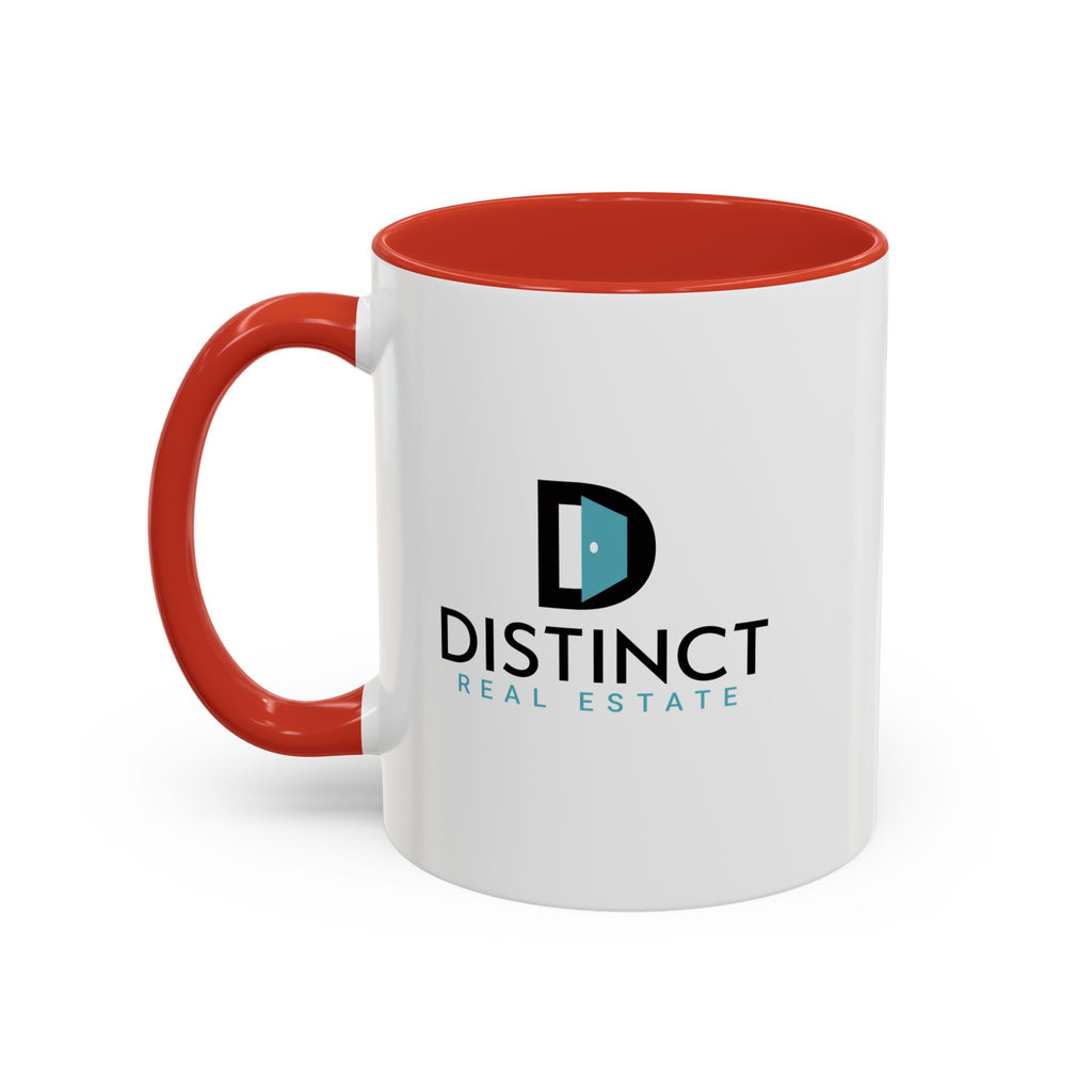Distinct Accent Coffee Mug with Stacked Logo (11oz, 15oz)