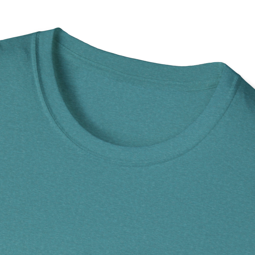Distinct Unisex Softstyle Teal T-Shirt with Word Search