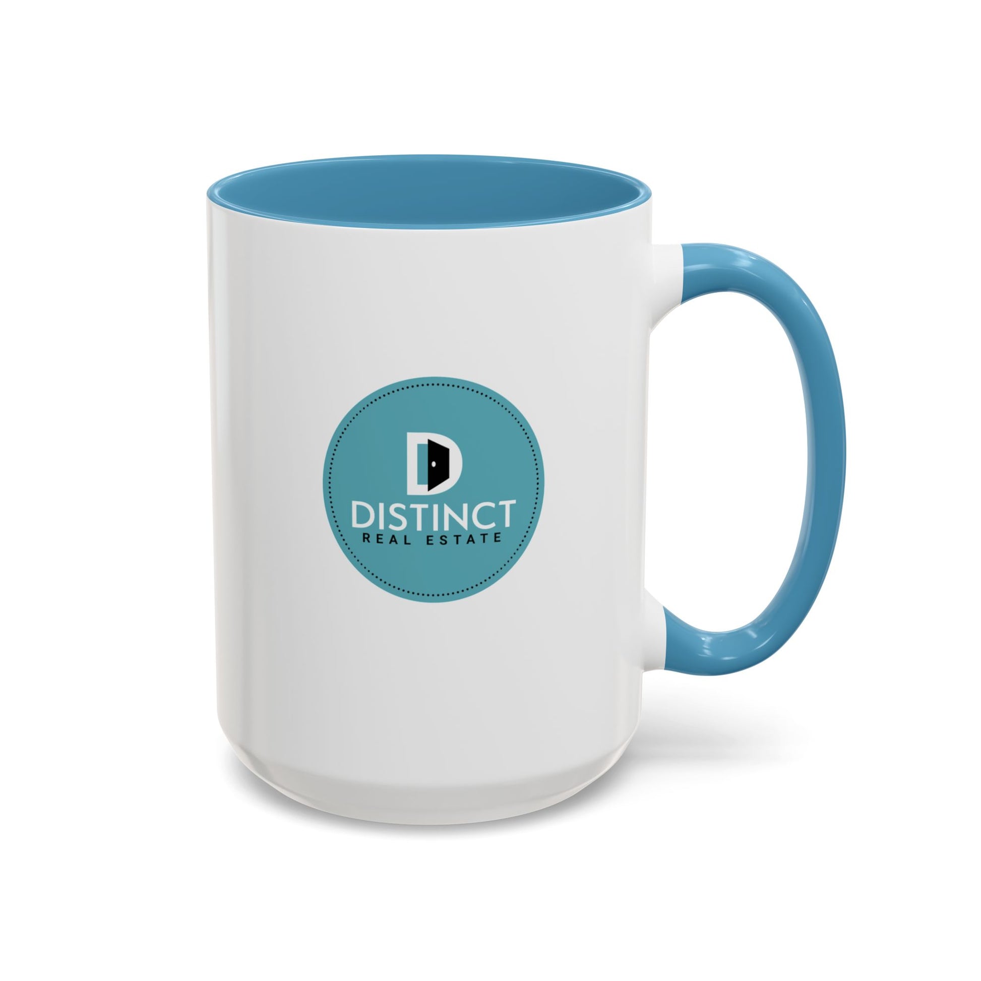 Distinct Accent Coffee Mug with Circle Logo (11oz, 15oz)