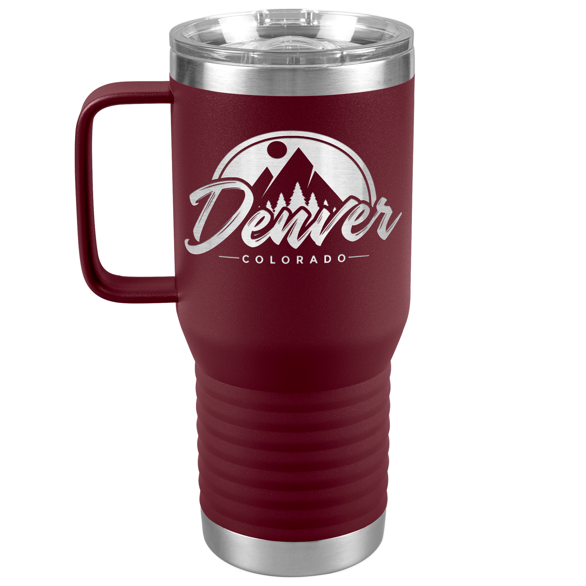 Denver_Colorado_-_20oz_travel_tumbler_wi_20oz_Travel_Tumbler_Maroon_Mockup.png