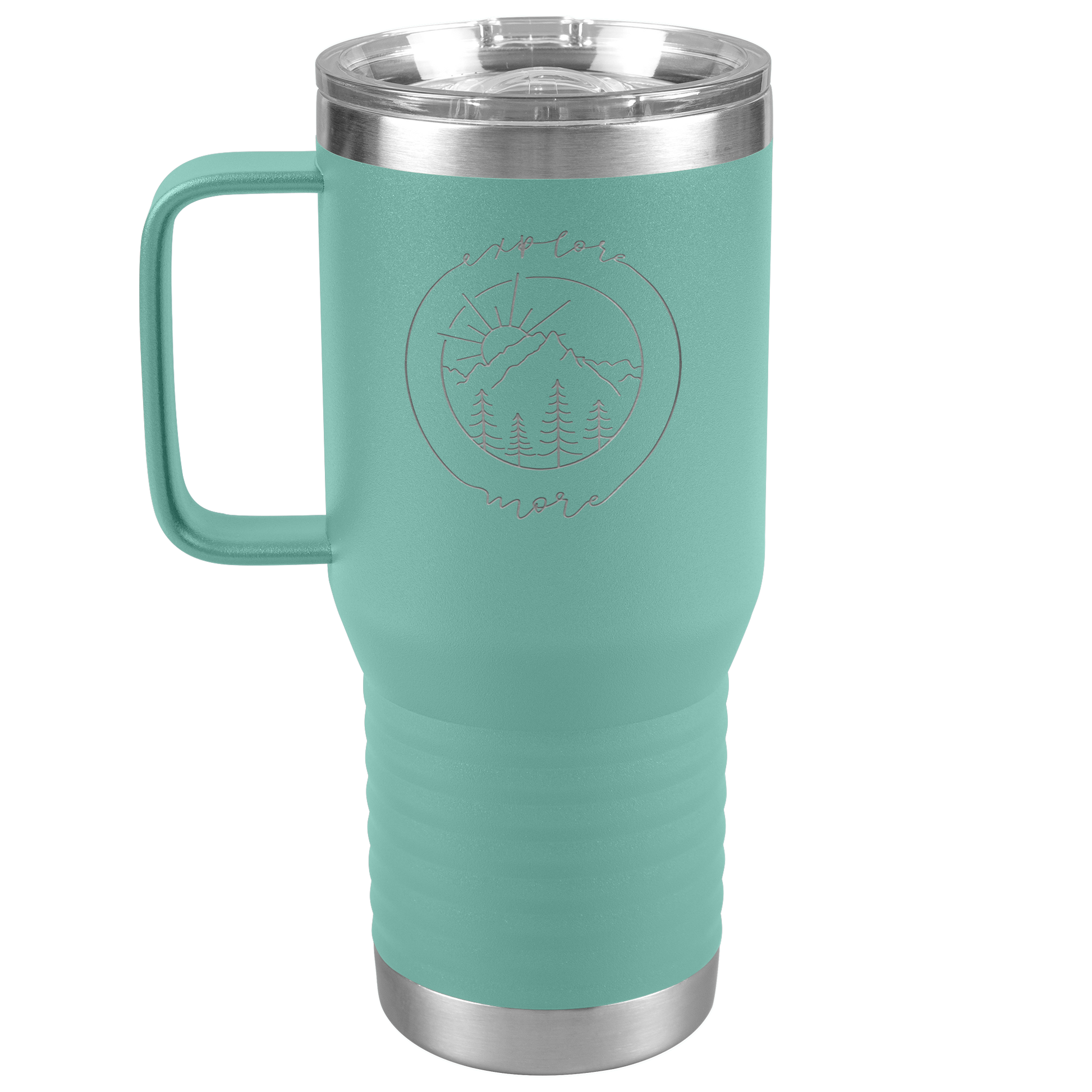 Explore_More_-_20oz_travel_tumbler_with__20oz_Travel_Tumbler_Teal_Mockup.png